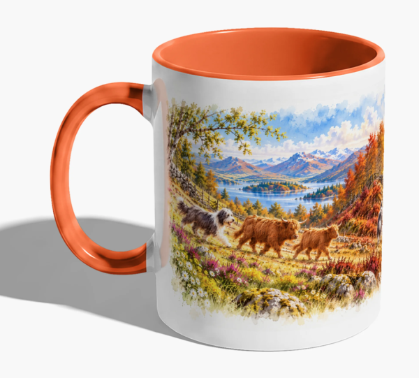 Herbst in den Highlands - Bearded Collie Tasse No. 3